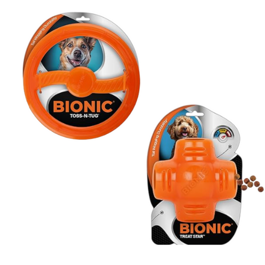 Bionic super tough Toss n Tug & Treat stuffer