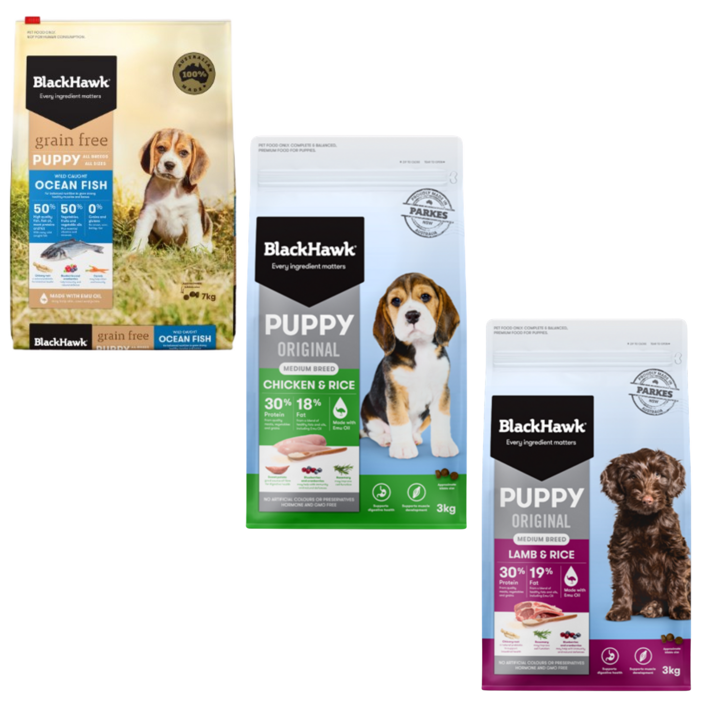 BlackHawk Puppy Med Food