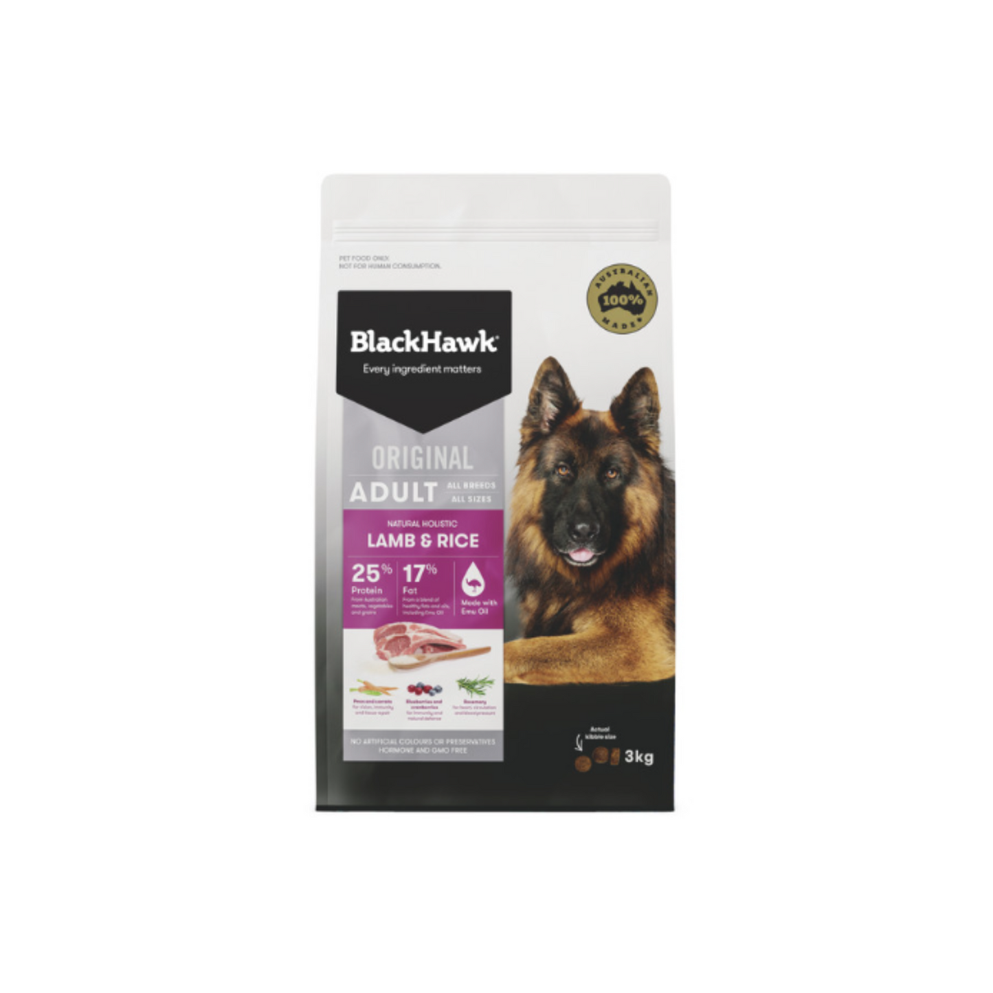 Black Hawk Adult Original Lamb and Rice 20kg