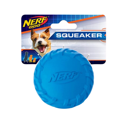 Nerf Tire Squeak Ball Blue