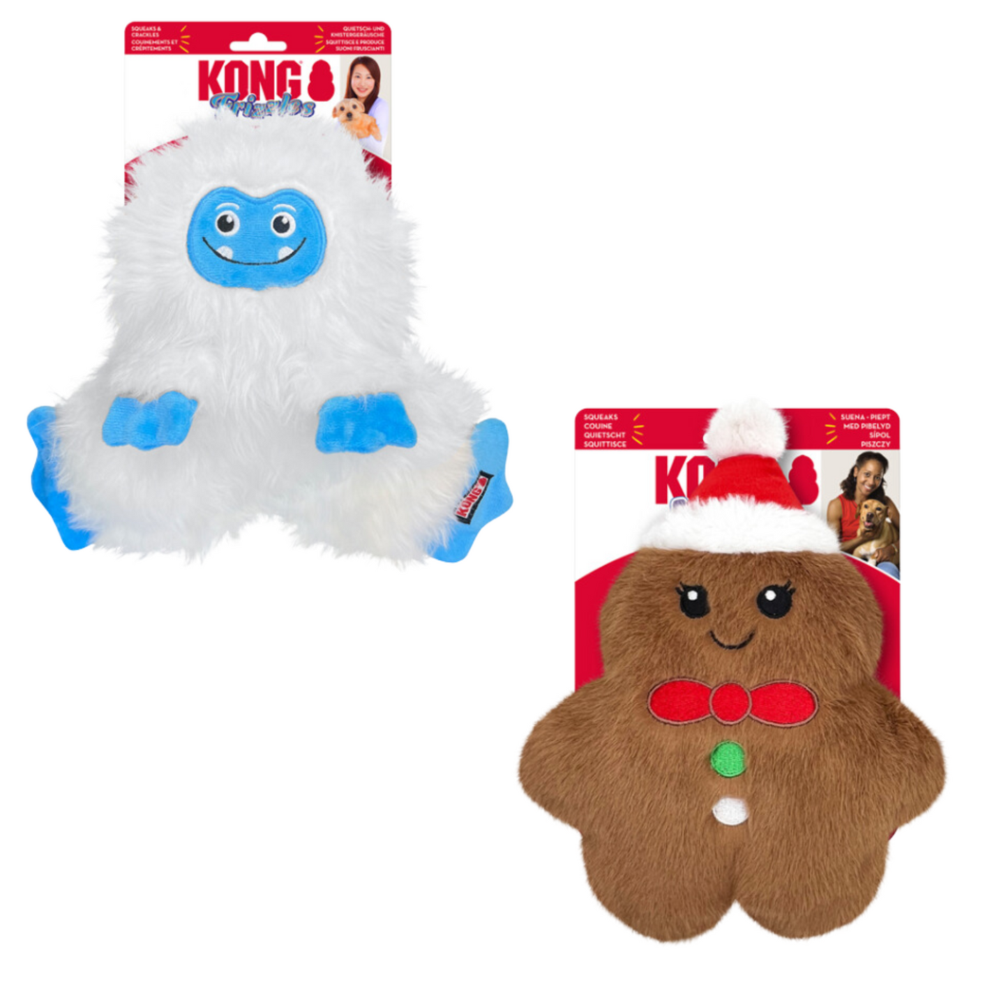 KONG Christmas snuggle toys